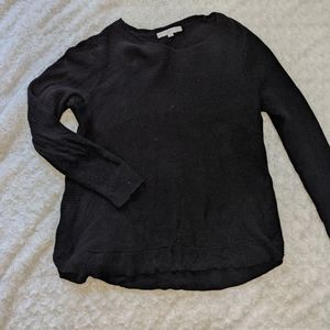 Loft black waffle knit sweater